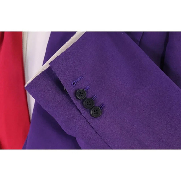 Edward Sexton Bespoke Custom Made for Adam Lambert Purple 3-Piece Suit 42L - Picture 8 of 14